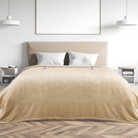 MARNUR Heated Blanket Queen Size 84''x90'', Fast Heating with Dual Controllers Electric Blanket, 10 Heating Levels, 10H Timer, Preheat Function - Beige