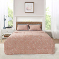 Mainstays All in One Reversible Comforter and Sheet Set- 7 Piece, Queen, Blue Pinstripe