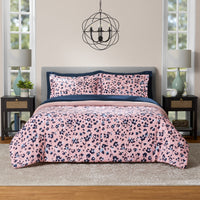 Mainstays All in One Reversible Comforter and Sheet Set- 7 Piece, Queen, Blue Pinstripe