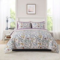 Mainstays All in One Reversible Comforter and Sheet Set- 7 Piece, Queen, Blue Pinstripe