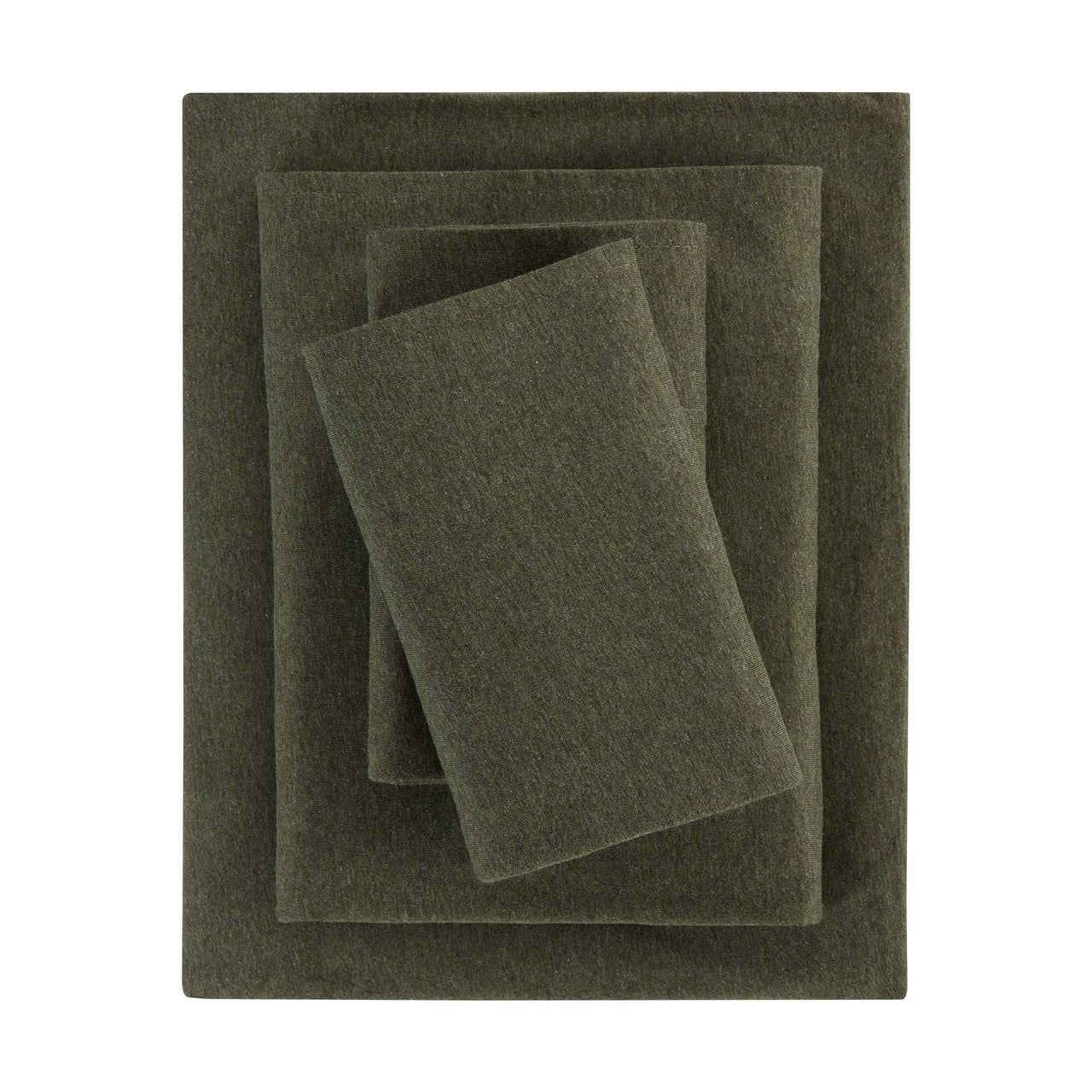 Mainstays Cotton Rich Extra Soft Jersey Bed Sheet Set, Queen, Charcoal, 4 Pieces