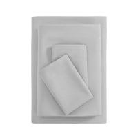 Mainstays Basic Value Microfiber Bed Sheet Set, Light Blue, Queen, 4 Piece