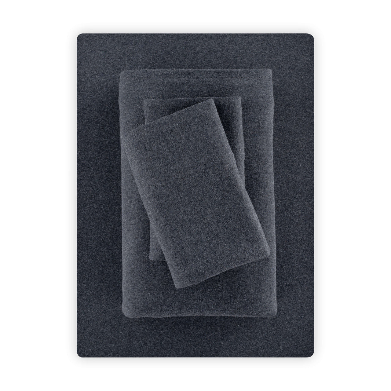 Mainstays Cotton Rich Extra Soft Jersey Bed Sheet Set, Queen, Charcoal, 4 Pieces