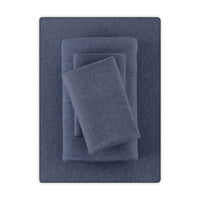 Mainstays Cotton Rich Extra Soft Jersey Bed Sheet Set, Queen, Charcoal, 4 Pieces