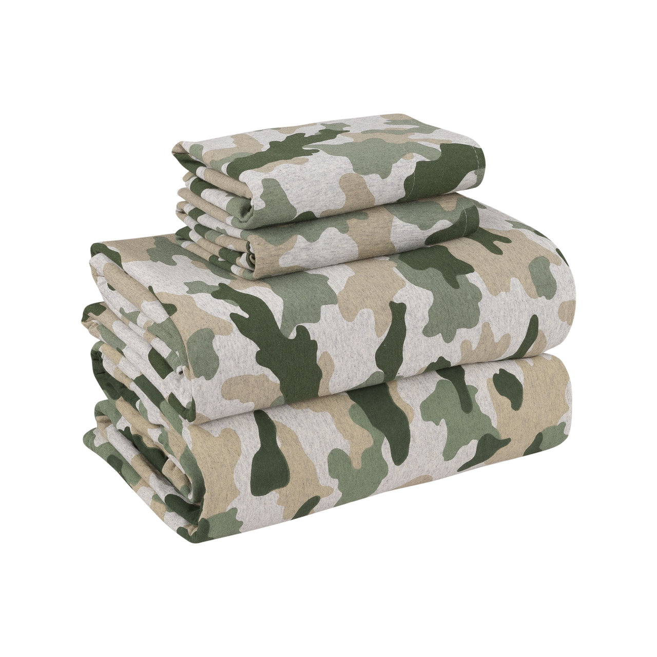 Mainstays Cotton Rich Extra Soft Jersey Bed Sheet Set, Queen, Charcoal, 4 Pieces