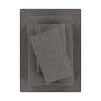 Mainstays Cotton Rich Extra Soft Jersey Bed Sheet Set, Queen, Charcoal, 4 Pieces