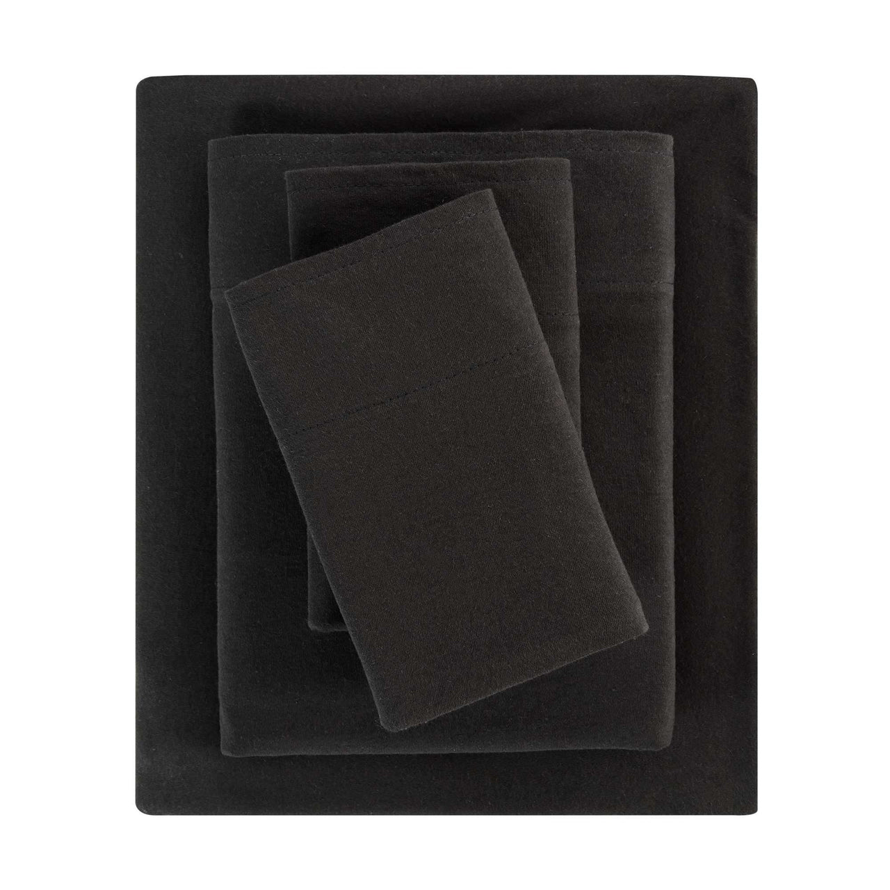 Mainstays Cotton Rich Extra Soft Jersey Bed Sheet Set, Queen, Charcoal, 4 Pieces
