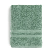 Mainstays Performance Cotton Bath Towel, Super Soft Quick Dry Fade Resistant, Solid Green