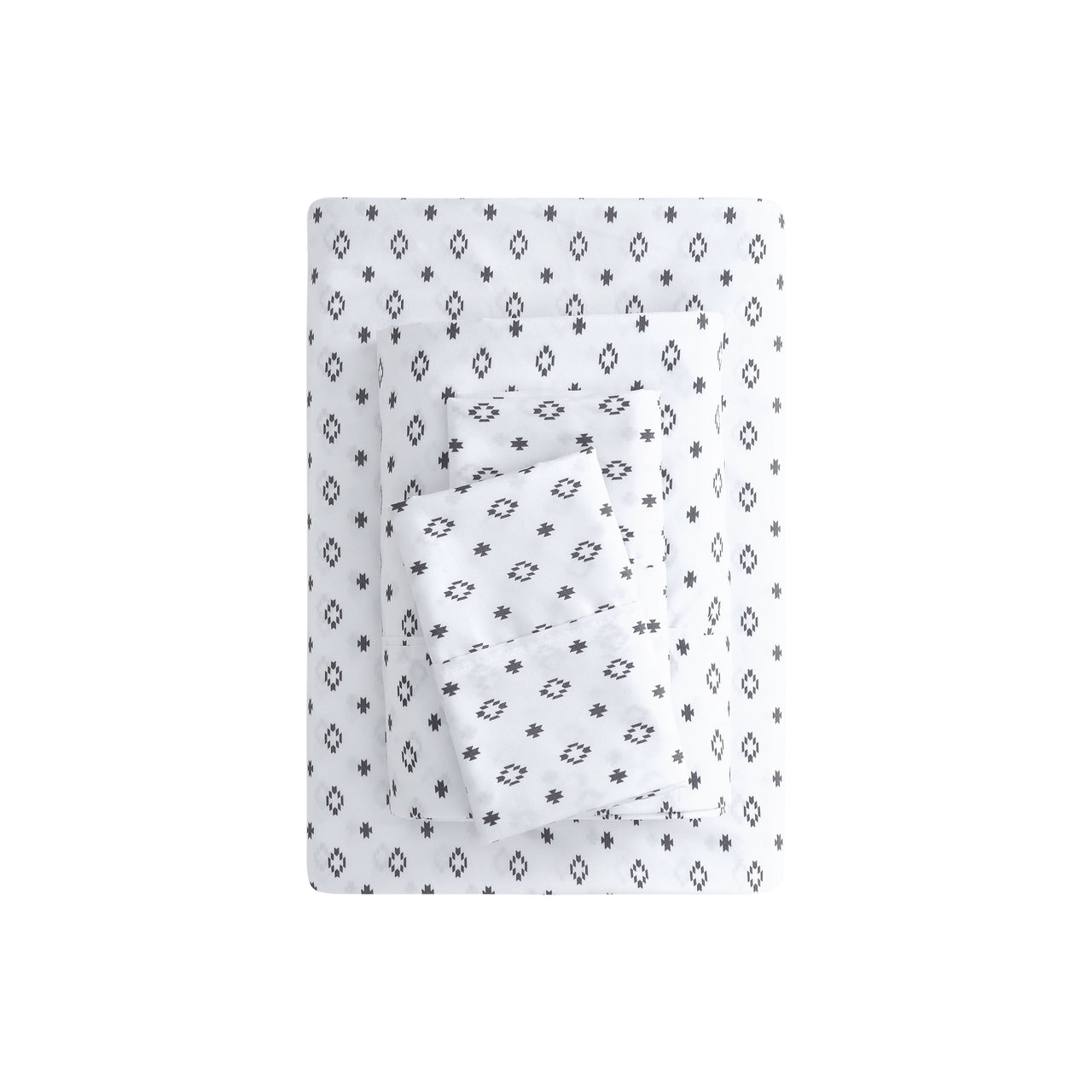 Mainstays Super Soft Brushed Microfiber Bed Sheet Set, Arctic White, Queen, 4 Piece