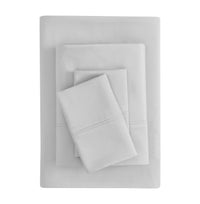 Mainstays Super Soft Brushed Microfiber Bed Sheet Set, Arctic White, Queen, 4 Piece
