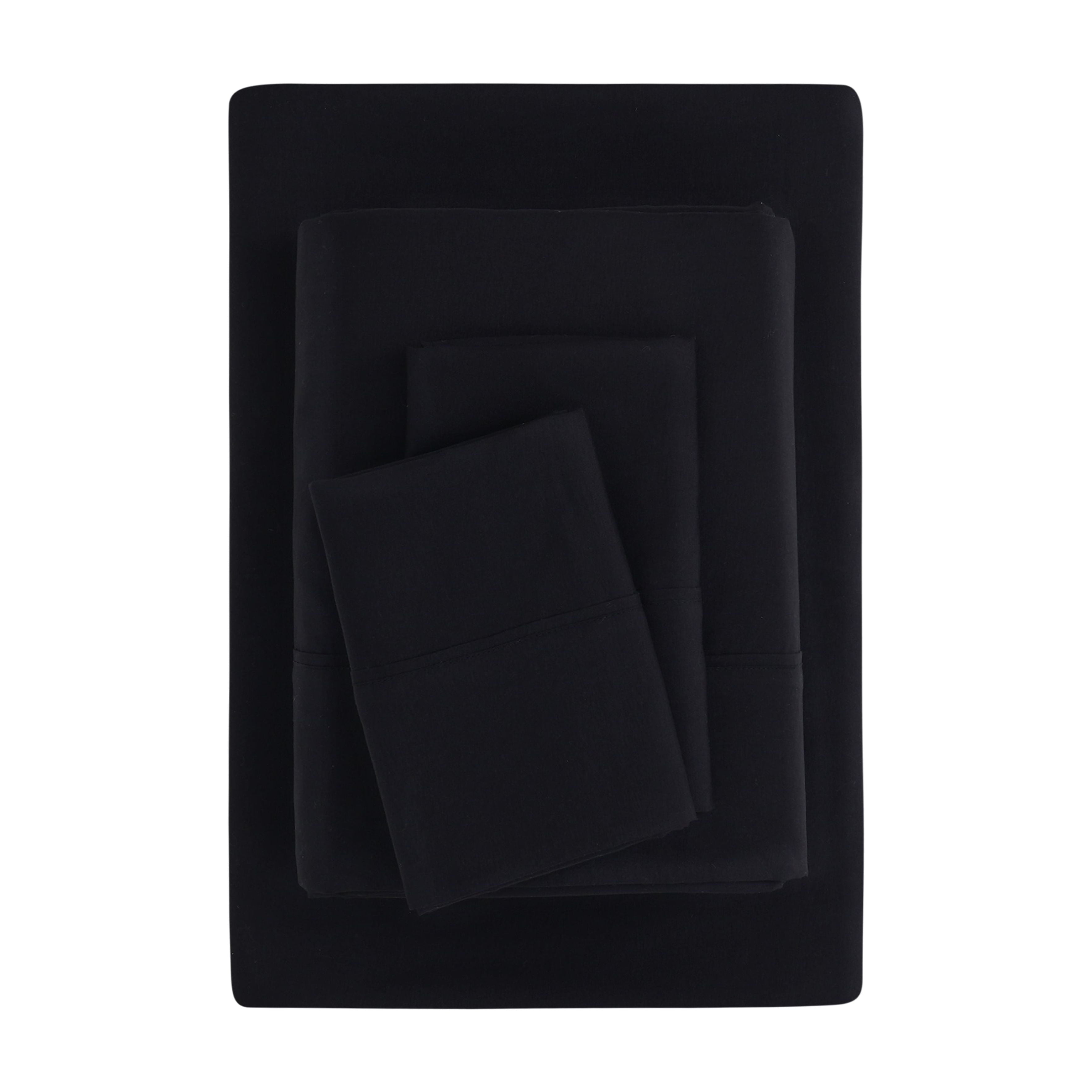 Mainstays Super Soft Brushed Microfiber Bed Sheet Set, Arctic White, Queen, 4 Piece