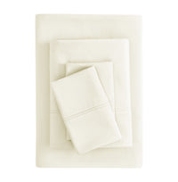 Mainstays Super Soft Brushed Microfiber Bed Sheet Set, Arctic White, Queen, 4 Piece