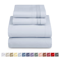 Nestl Queen Sheets Set, 1800 Series 4 Piece Sheets Queen Sheets Set, Luxury Soft Microfiber Queen Size Gray Bed Sheets Set, Gray
