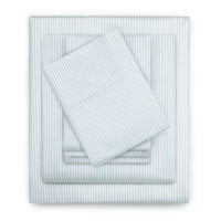 Serta 6-Piece 800 Thread Count Bright White Cotton Rich Adult Bed Sheet Set, Full - Deep Pocket