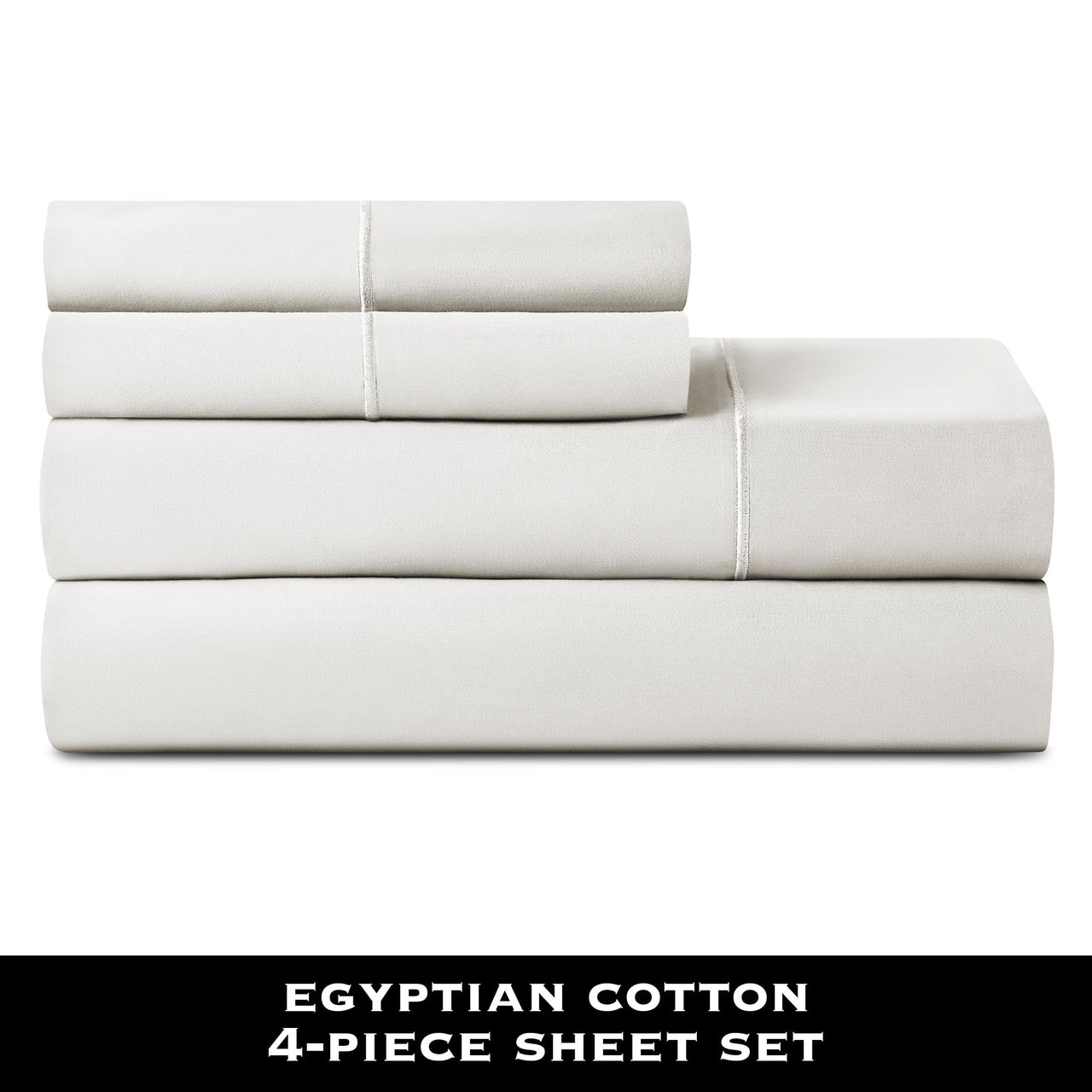 Hotel Style 4-Piece 600 Thread Count Blue Egyptian Cotton Adult Bed Sheet Set, Queen - Deep Pocket