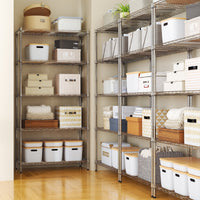 Ktaxon 5-Tier Wire Shelving Unit, Steel Storage Rack for Garage Office Kitchen Silver, 30