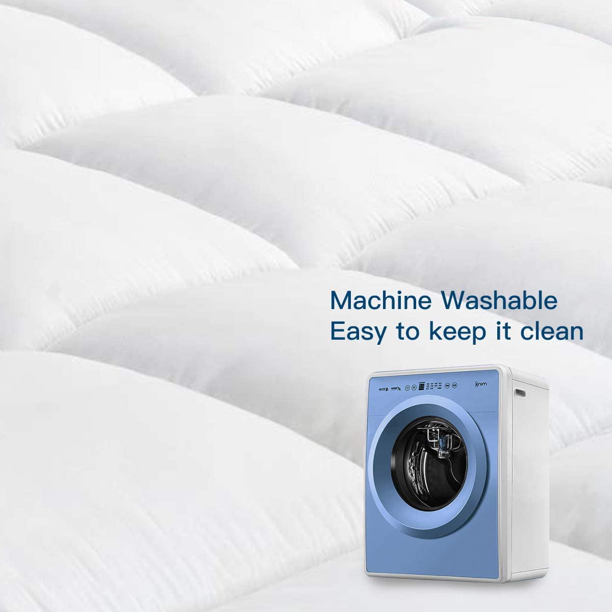 Meritlife Extra Thick Queen Mattress Topper, 400TC Cotton Pillow Top with 5D Spiral Fiber, Deep Pocket, Cooling Plush
