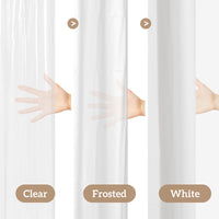 Barossa Design PEVA Clear Plastic Shower Curtain Liner Lightweight with 3 Magnets, Waterproof -72