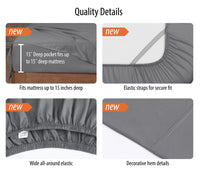 Mainstays Super Soft Brushed Microfiber Bed Sheet Set, Arctic White, Queen, 4 Piece