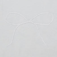 My Texas House White/White Embroidered Holiday Farmhouse Bow Cotton Shower Curtain, 72