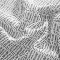 Mainstays 15-Piece Grey Blocks Bathroom Set – Geometric Shower Curtain, Bath Rugs & Hooks, Modern Washable Design