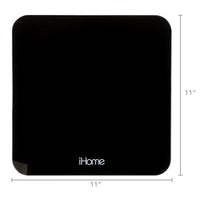iHome Digital Battery Powered Bathroom Scale 397 lbs with Fit+ Personal Coach App, FSA and HSA Eligible, Black