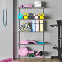 Ktaxon 5-Tier Wire Shelving Unit, Steel Storage Rack for Garage Office Kitchen Silver, 30