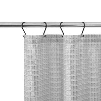 Mainstays 15-Piece Grey Blocks Bathroom Set – Geometric Shower Curtain, Bath Rugs & Hooks, Modern Washable Design