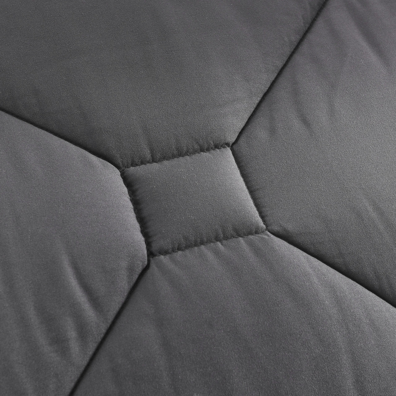 HIG 8 PCS Modern Comforter Set with Sheets All Season Bed in a Bag, Dark Gray, Queen Size