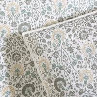 My Texas House Full/Queen Quilt Set, All-Season, 3-Piece, Sage Capri Jacobean Floral