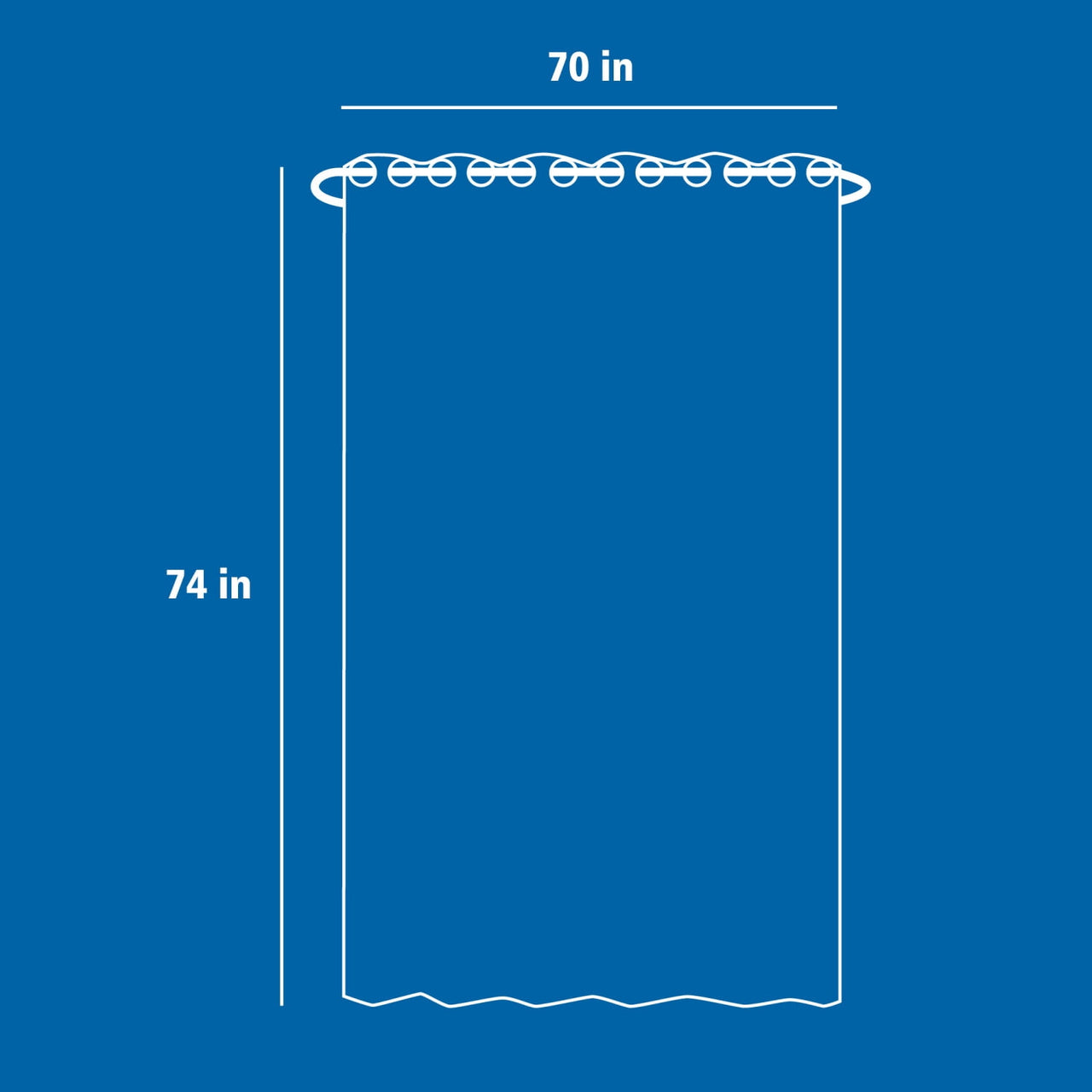 Mainstays Ombre Sweep Easy Hang Hookless Fabric Shower Curtain, 70" x 74", Blue, Green, Taupe