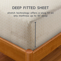Better Homes & Gardens 4-Piece 300 Thread Count Sateen King Sheet Set, Floral Almond Biscuit