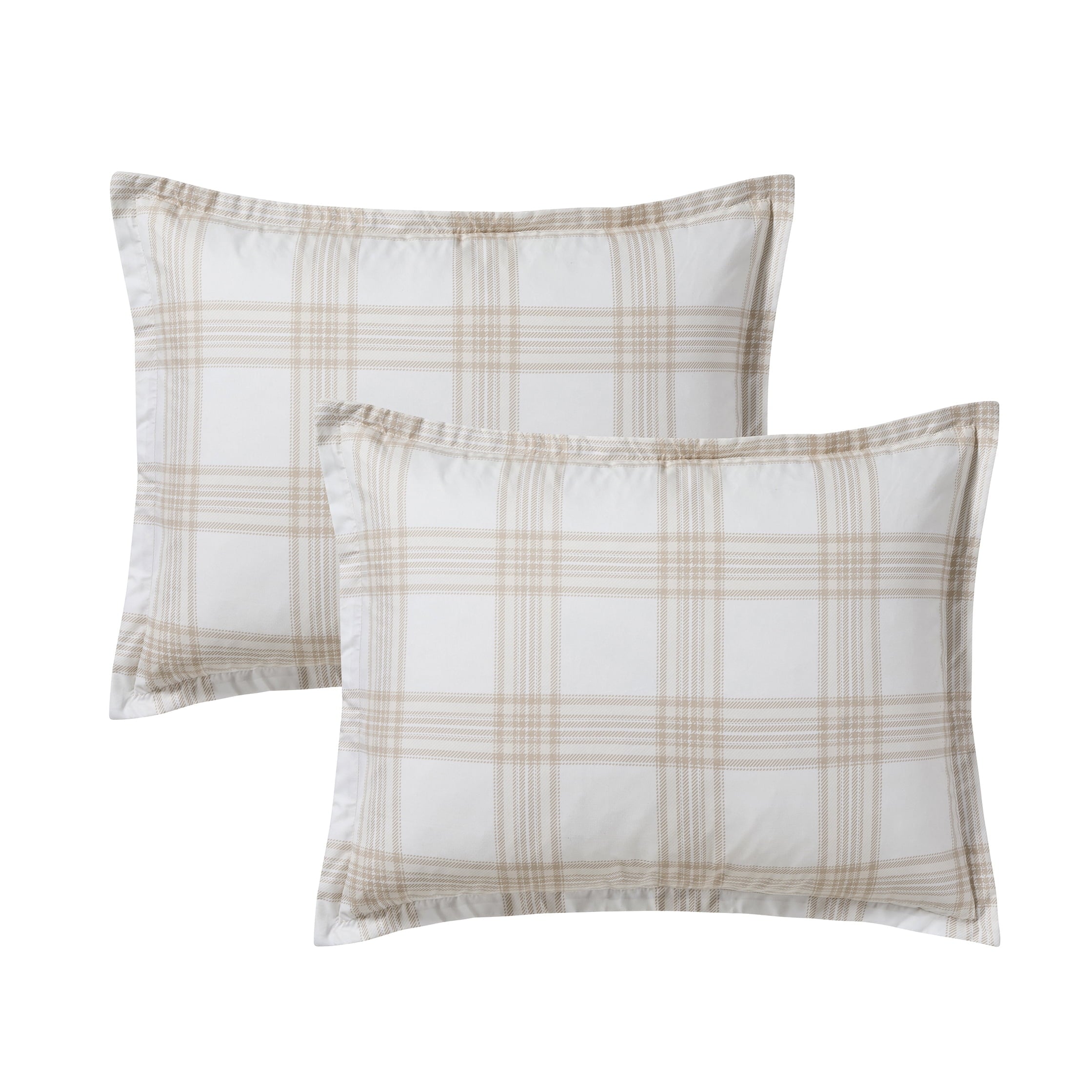 My Texas House Plaid 11-Piece Comforter Set with Sheets, Taupe, Queen